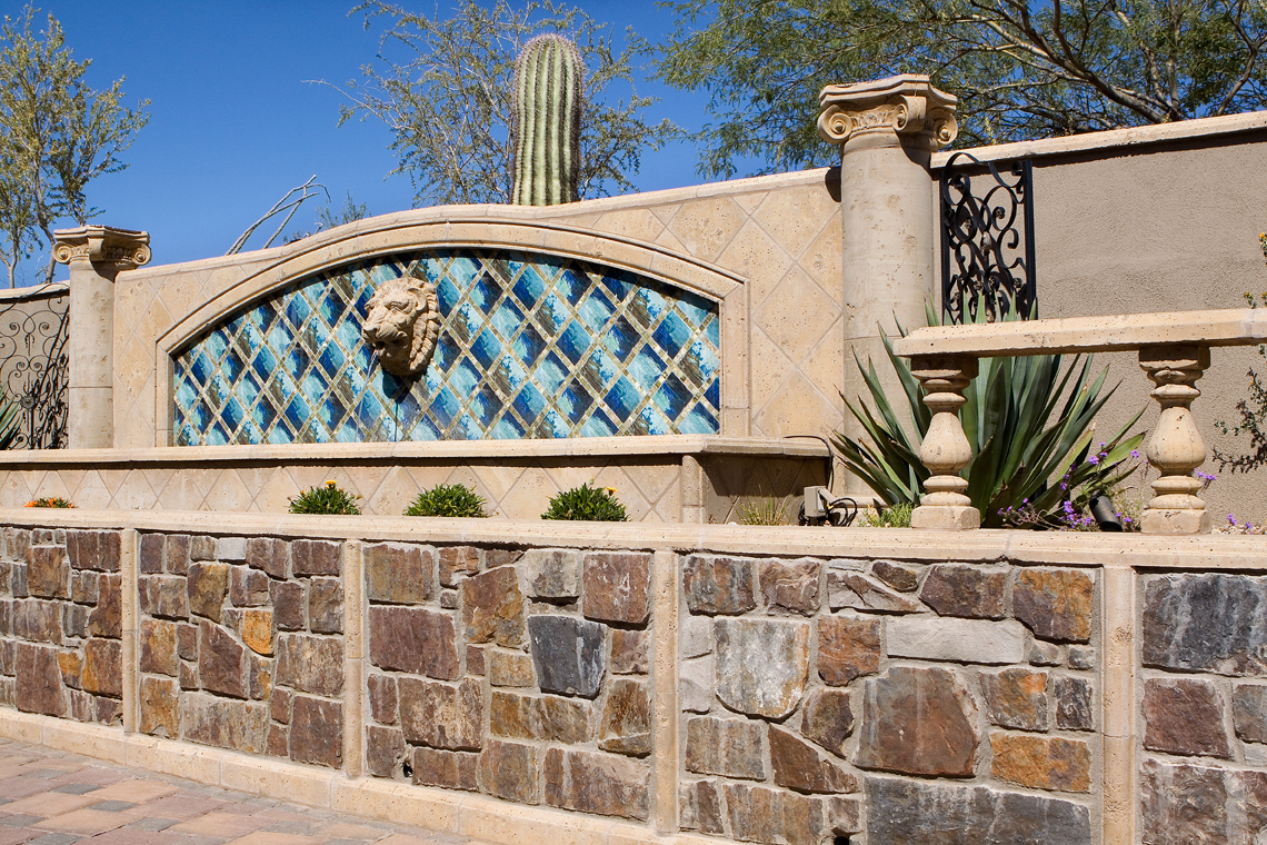 Mesa Precast - Ornamental Element Lion Head 1 | Hardscape | Home and Office Decor | Options for Color and Finishes
