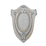 Mesa Precast Ornamental Product - Shield - Grey Color, Smooth Finish - web version