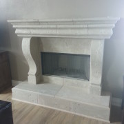 Distressed Look - Custom design Fireplace - corbels, architectural trim