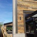 Mesa Precast |  Architectural GFRC Panels Veneer Adding Accent to Wood and Steel Elevation | Gilbert Snooze Restaurant, AZ