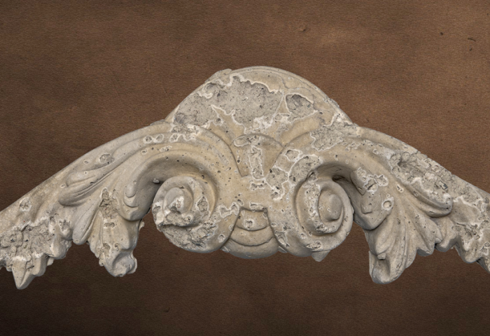 Ornamental Product - Cartouch 1 - Natural Honey Color - Moreno Finish - with background Ornamental Product - Cartouche 1 | Natural Honey Color | Moreno Finish