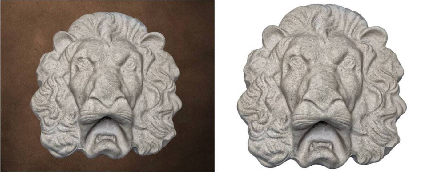 Ornamental Product Lion Head 2 - In this image ... Grey Color, Smooth Finish