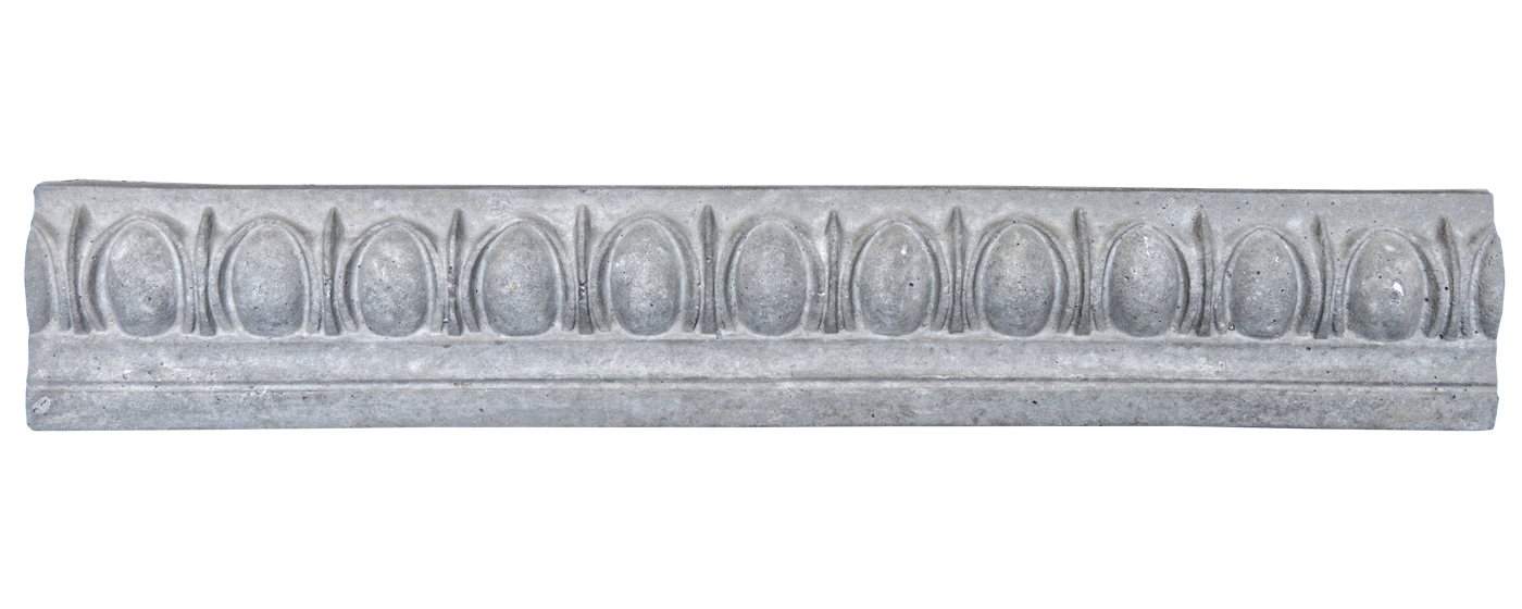 Mesa Precast Catalog Product: Architectural Trim - Medium Egg and Dart | Grey Color - Smooth Finish