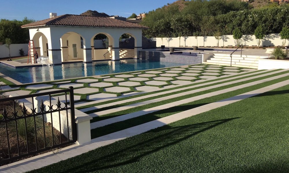 Dark Color Custom Trims Accentuate Design Experience with Pool Coping, Pavers