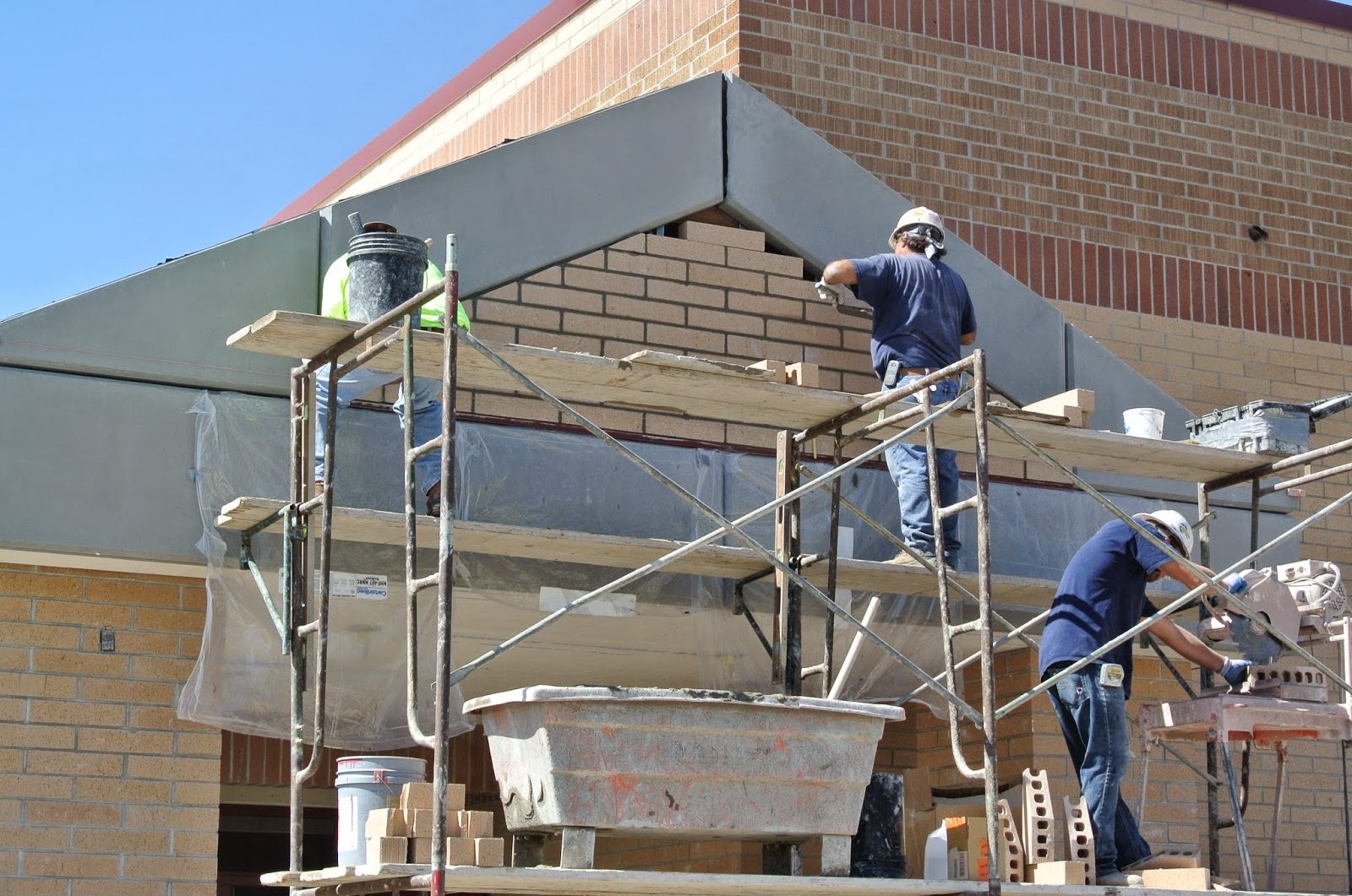 GFRC Panels on Entry Way on the Side | Seamless Integration with Brick Veneer