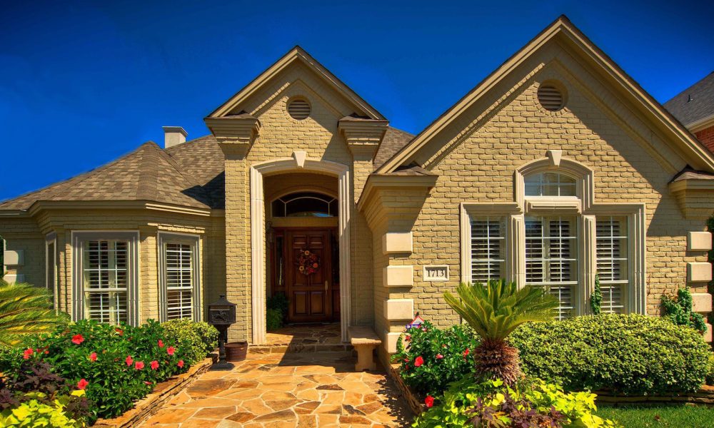 Manufactured Stone Panels Coordinated with Brick Veneer