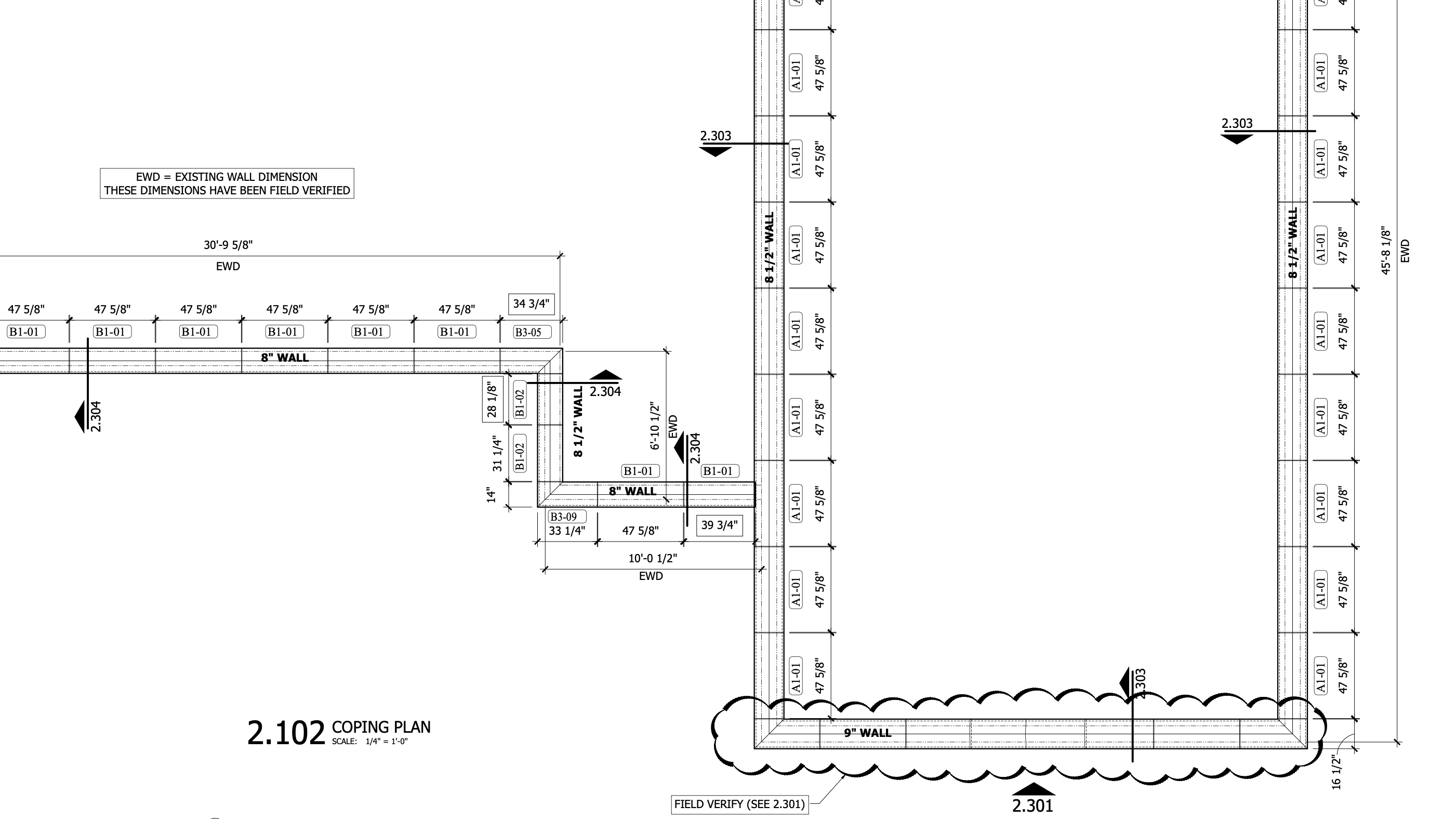 Settings Plan for One Section of the Coping